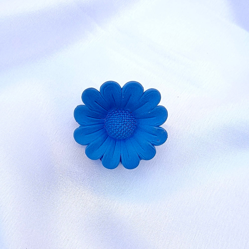Dark Blue Flower Clip