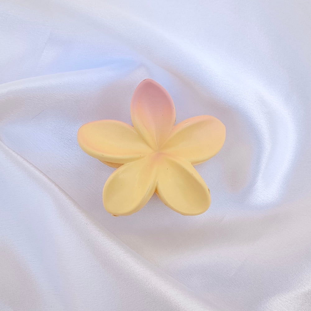Peach Yellow Claw Clip