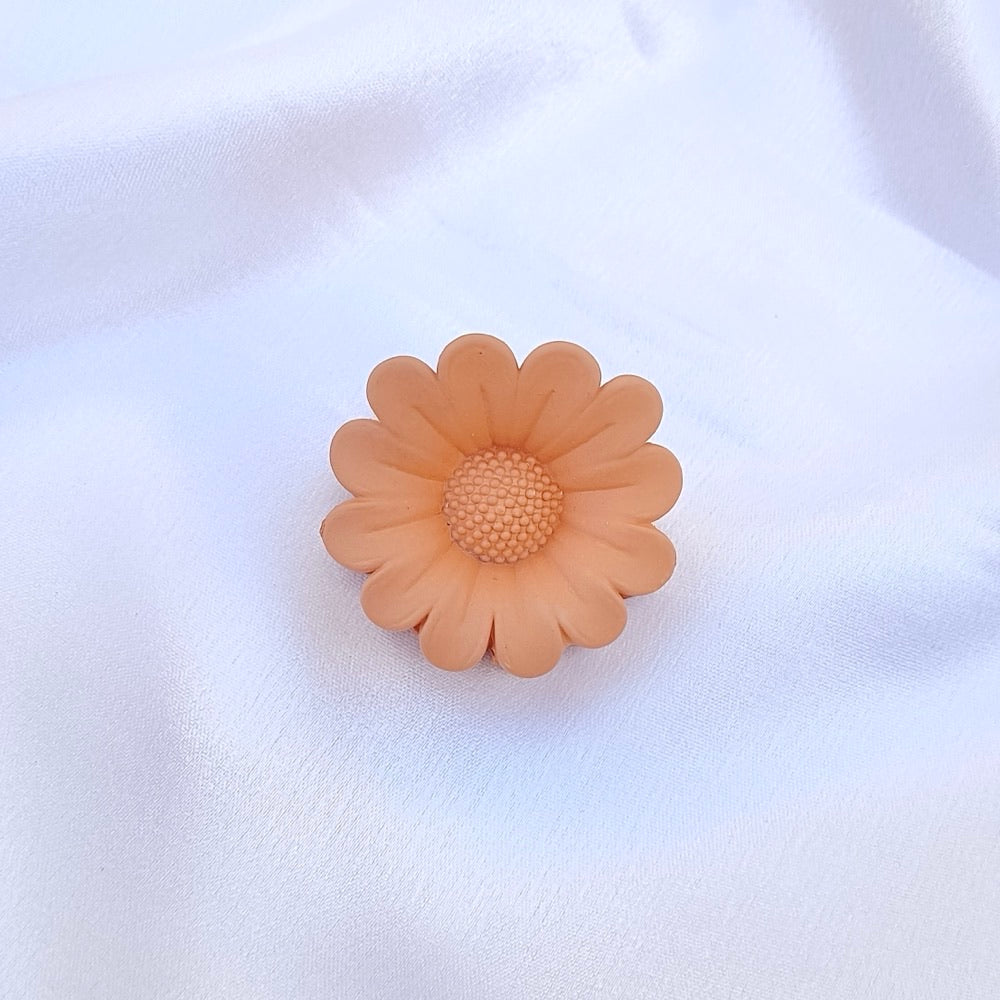 Mustard/Light Orange Flower Clip