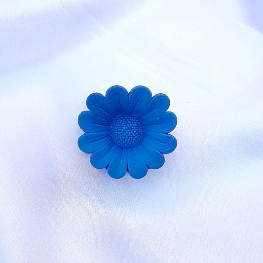 Dark Blue Flower Clip