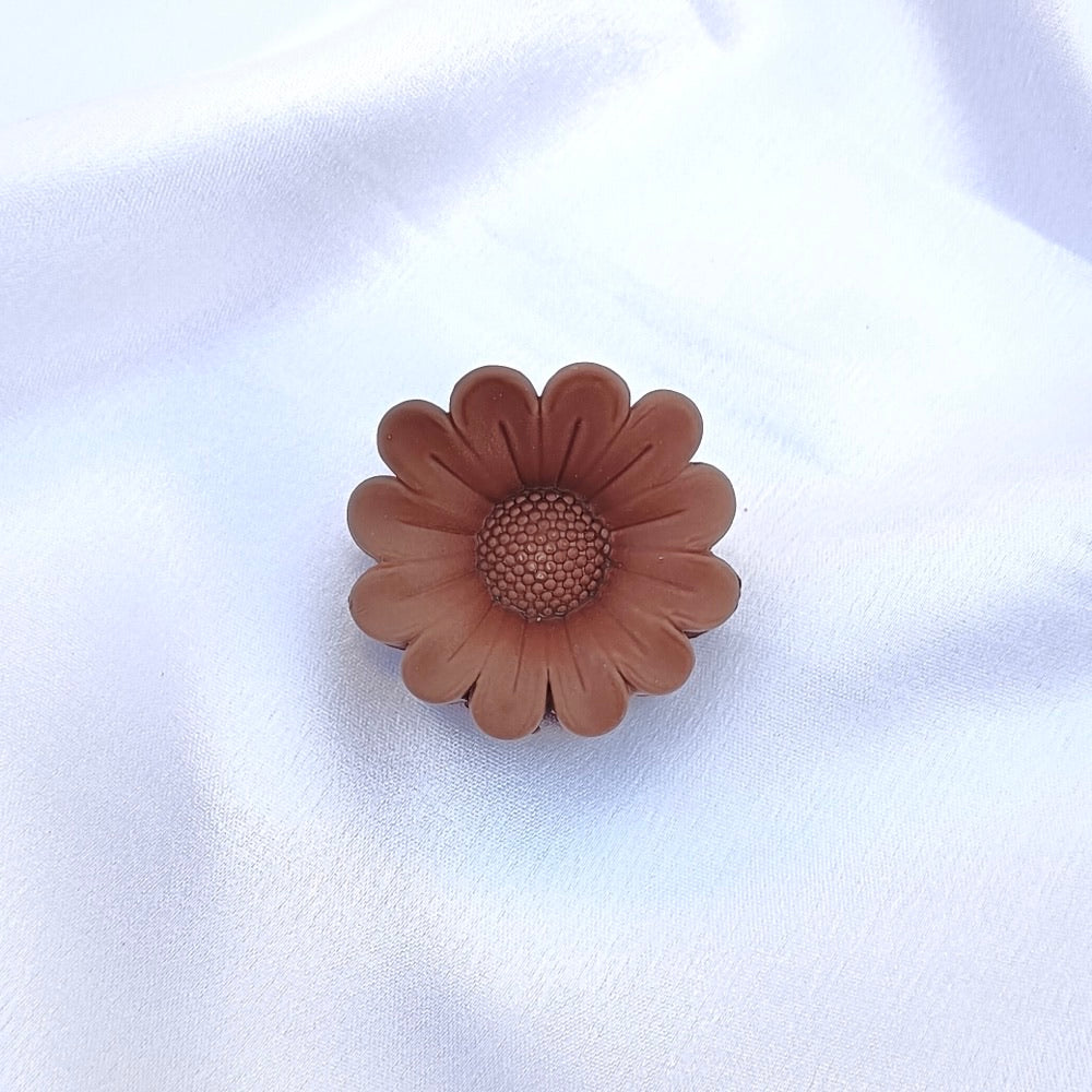 Dark Brown Flower Clip