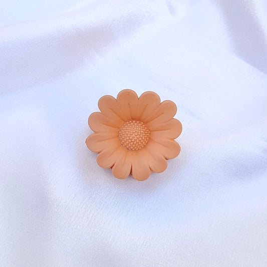 Mustard/Light Orange Flower Clip