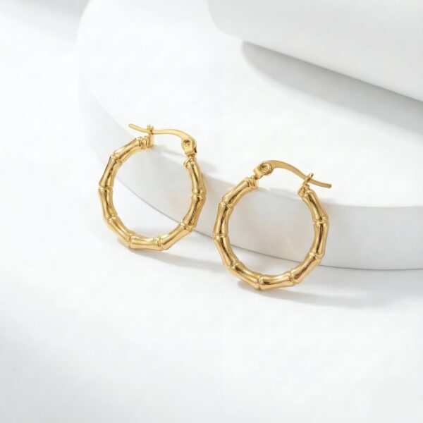 Bamboo Hoops Earrings