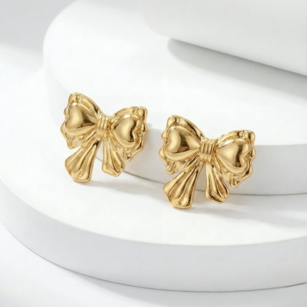 Golden Bow Earrings