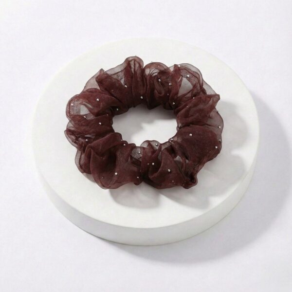 Brown Net Scrunchies