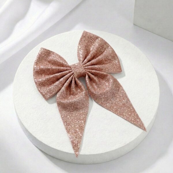 Rose Gold Glittery Bow